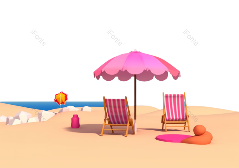 卡通图片,夏天元素,蓝色PNG,海洋免抠素材